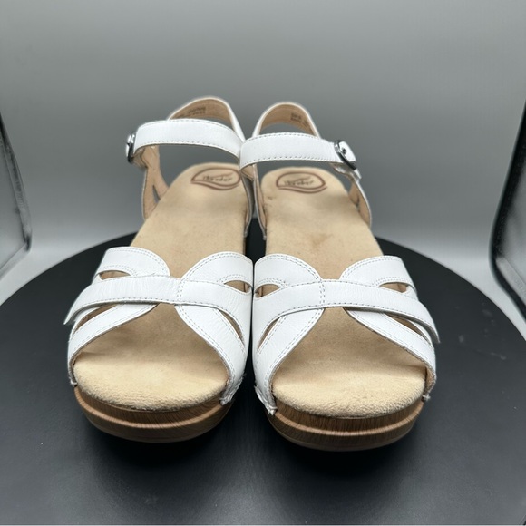 Dansko Season White Full Grain Heeled Sandals Women 39 - Picture 4 of 10